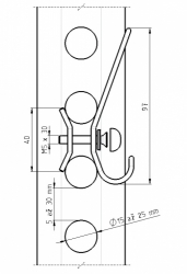 Hook for tubular radiator