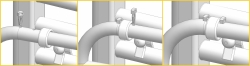 Double-arm dryer for tubular radiator